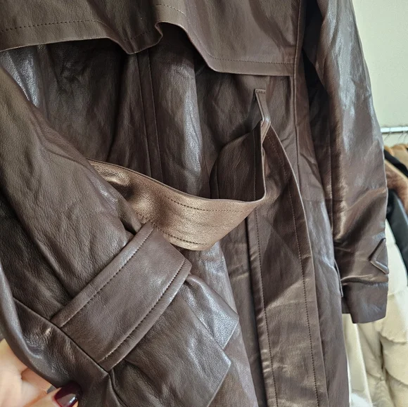 Chocolate Brown Trench - Picture 5 of 6